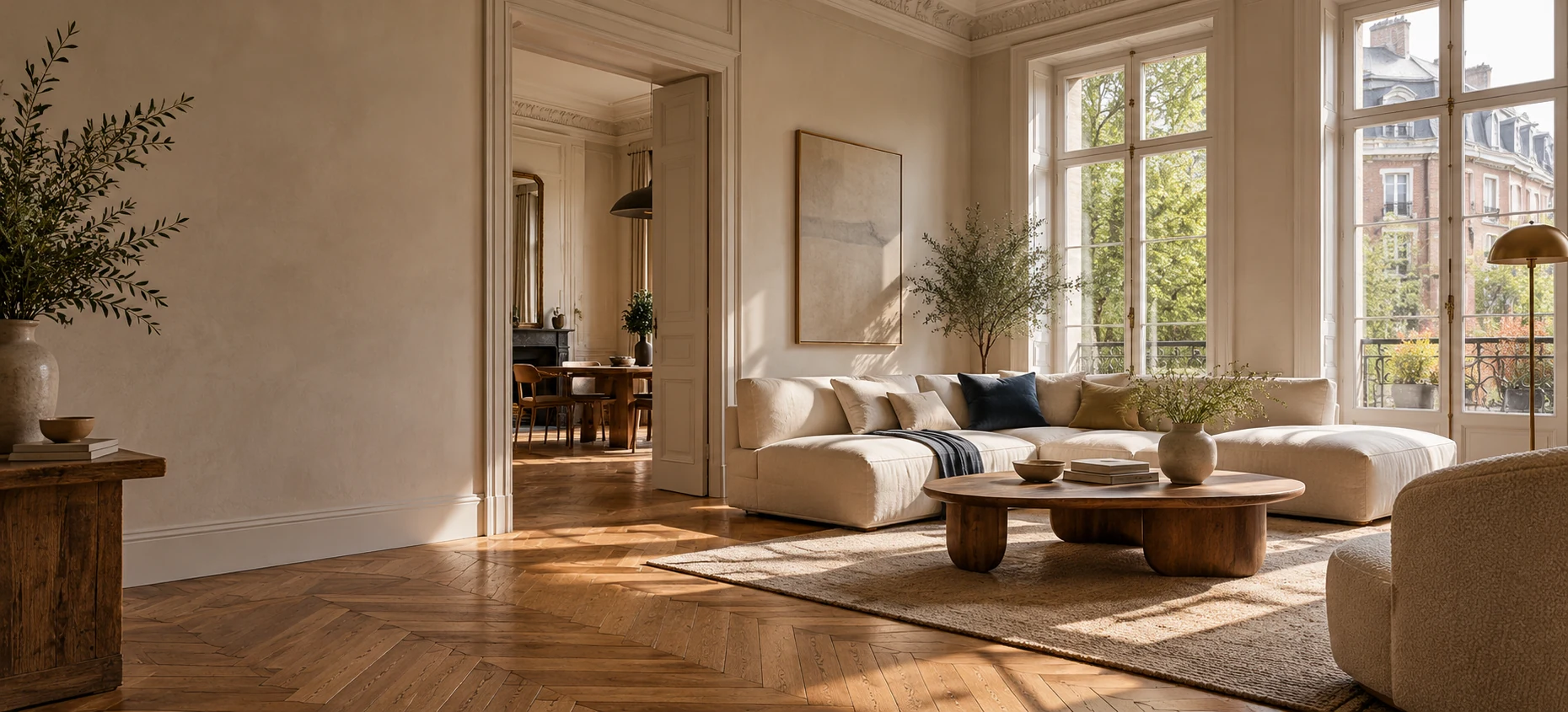 Intérieur lumineux de caractère — image d’ambiance générée